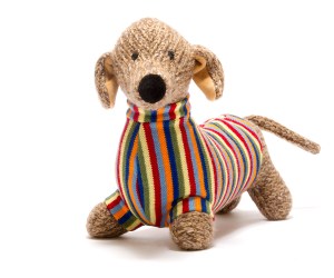 lrge bright sausage dog toy